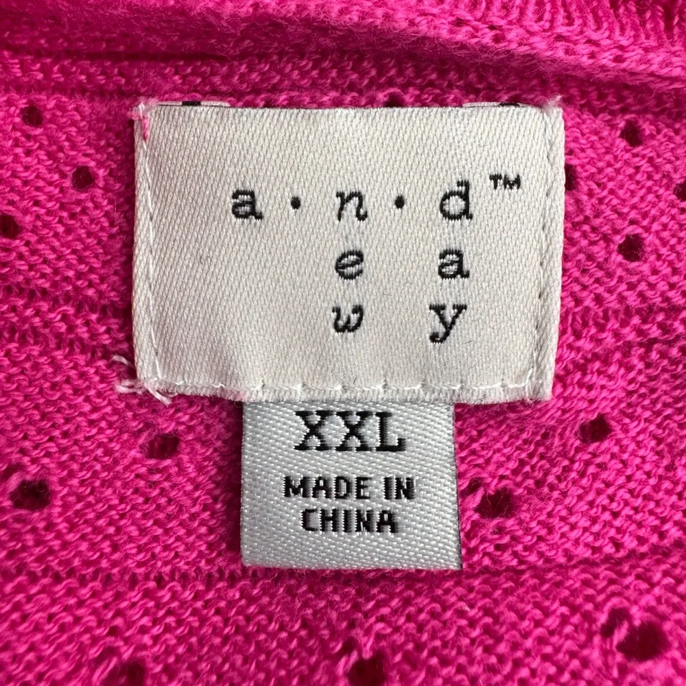 a new day Fuchsia Button-Front Lightweight Knit Cardigan - Picture 5 of 5